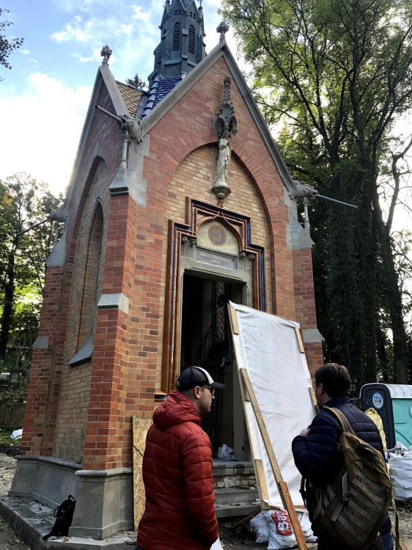 Kaplica Krzyżanowskich w trakcie prac konserwatorskich 