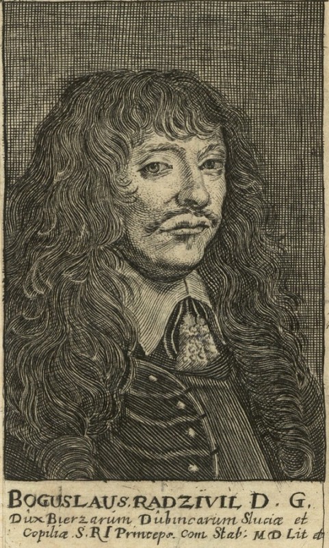 Portret Bogusława Radziwiłła, rycina nieznanego autora (2. poł. XVII w.), Biblioteka Narodowa - Instytut POLONIKA 